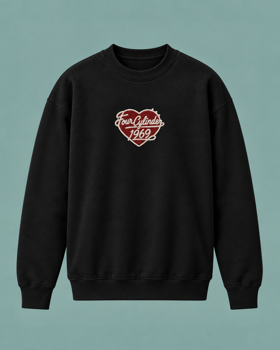 De La Forme Four Cylinder Revolution Embroidered Crewneck