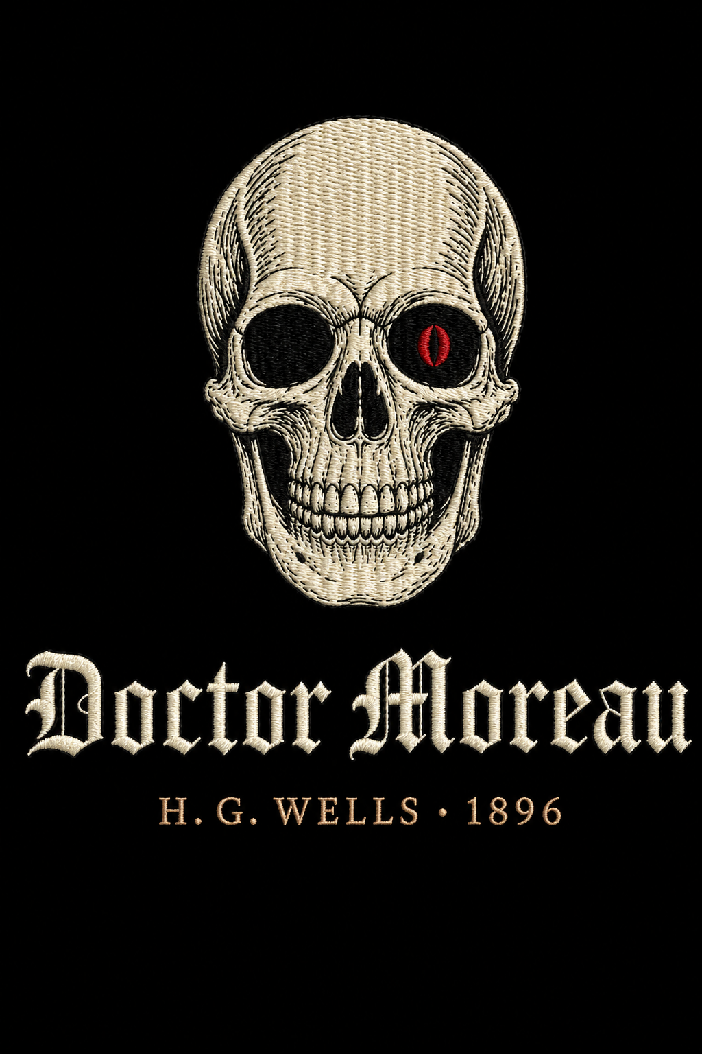 Doctor Moreau Skull Embroidered Crewneck Sweatshirt