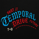 Temporal Drive Time Machine Embroidered Zip-Up Hoodie
