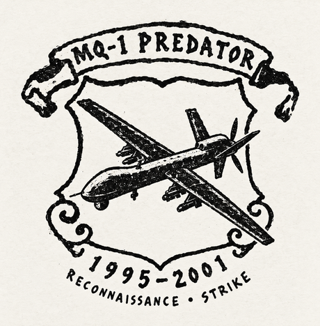 De La Forme MQ-1 Predator Embroidered & Graphic Crewneck