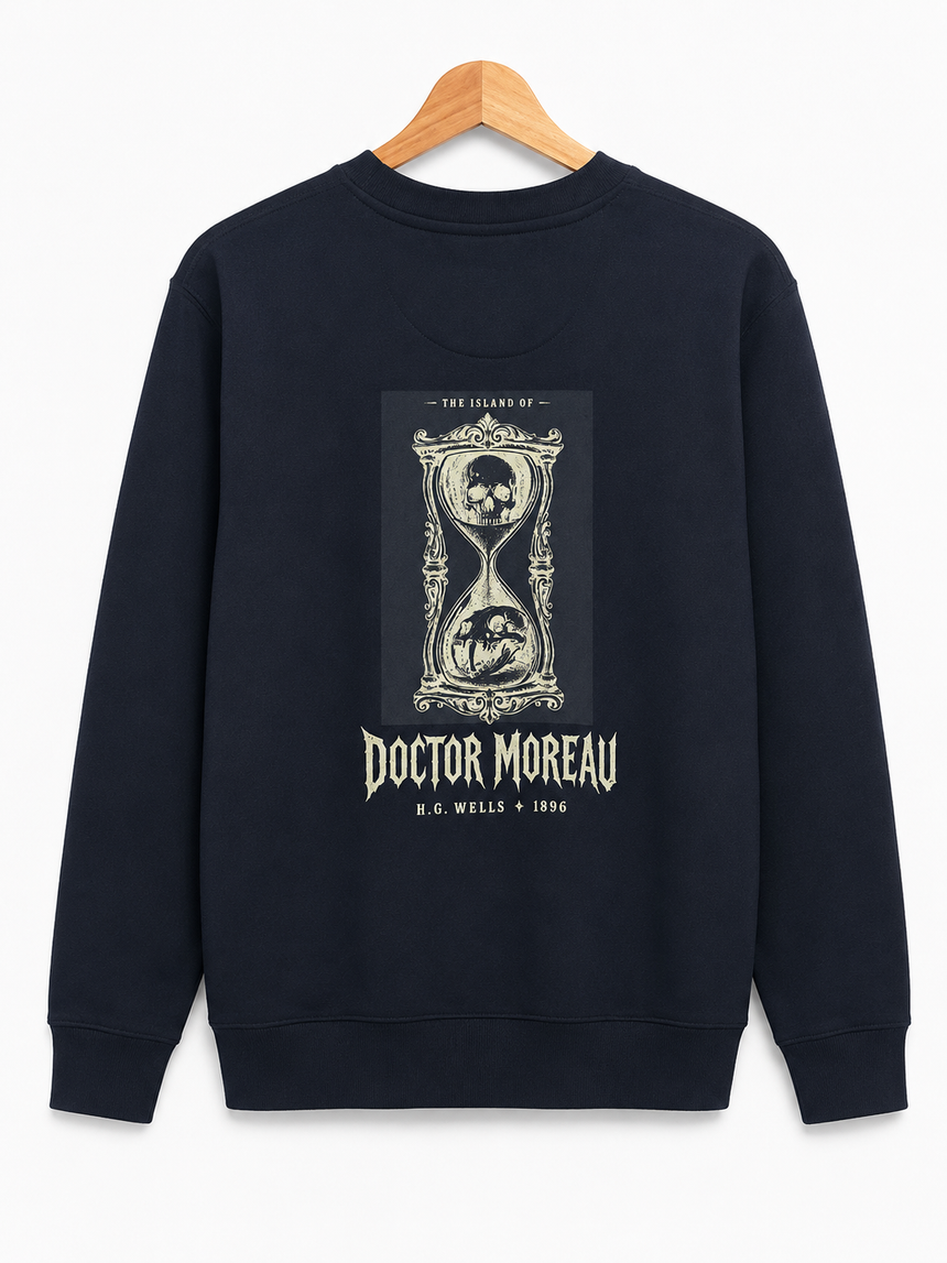 De La Forme Doctor Moreau Skull Embroidered Crewneck Sweatshirt