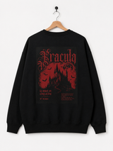 De La Forme IL CONTE Dracula Castle Embroidered Black Crewneck Sweatshirt