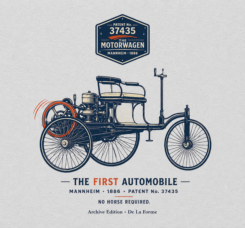 De La Forme Motorwagen First Automobile Crewneck