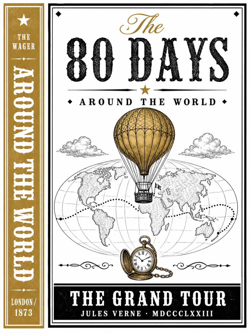 De La Forme Around the World in Eighty Days Graphic Tee