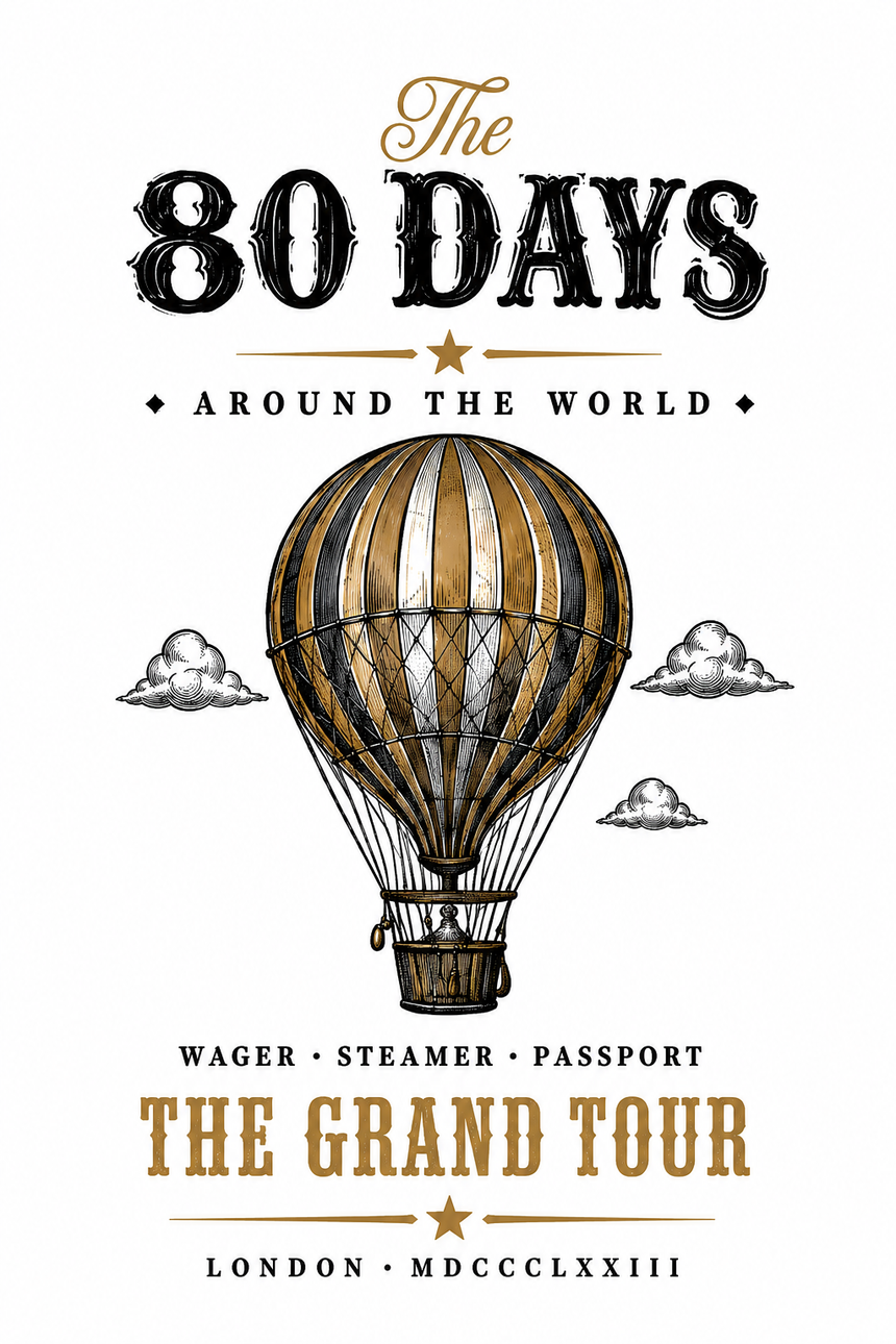 De La Forme Around the World in Eighty Days Graphic Tee