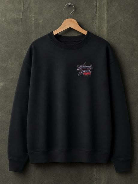 De La Forme Animal Farm “Napoleon” Star Embroidered Oversized Sweatshirt