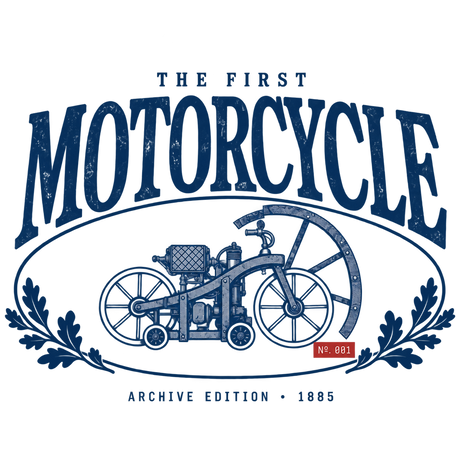 De La Forme 1885 First Motorcycle Graphic Tee