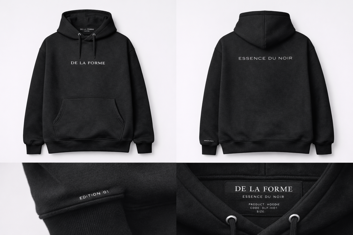 DE LA FORME ESSENCE DU NOIR Hoodie – Edition 01
