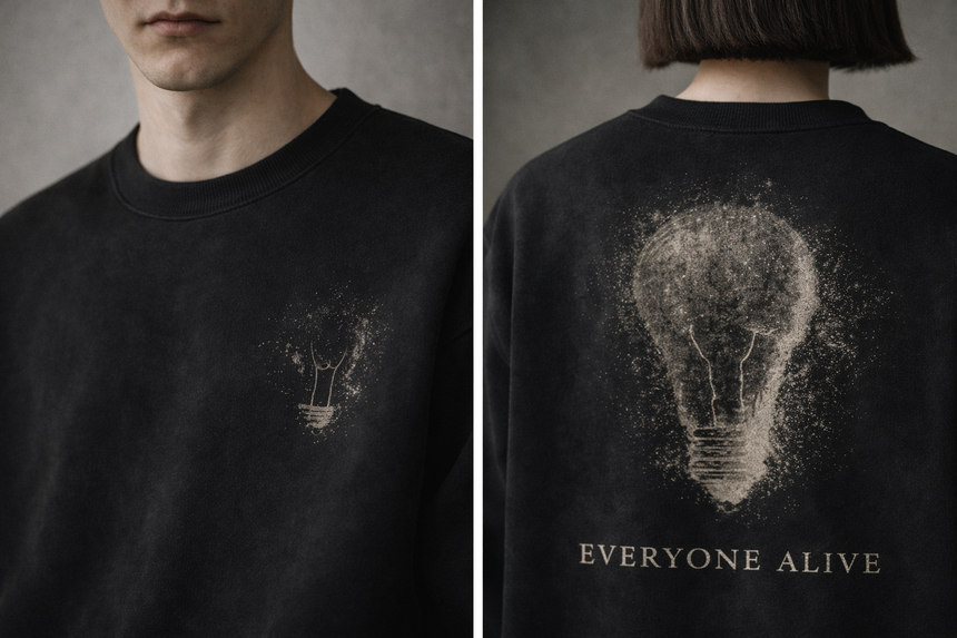 De La Forme Everyone Alive Distressed Graphic Sweatshirt