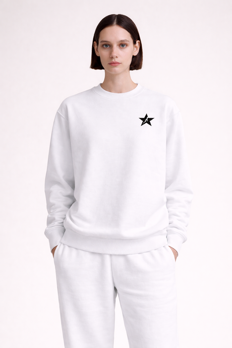MORE EQUAL — Error: Identity Crewneck White