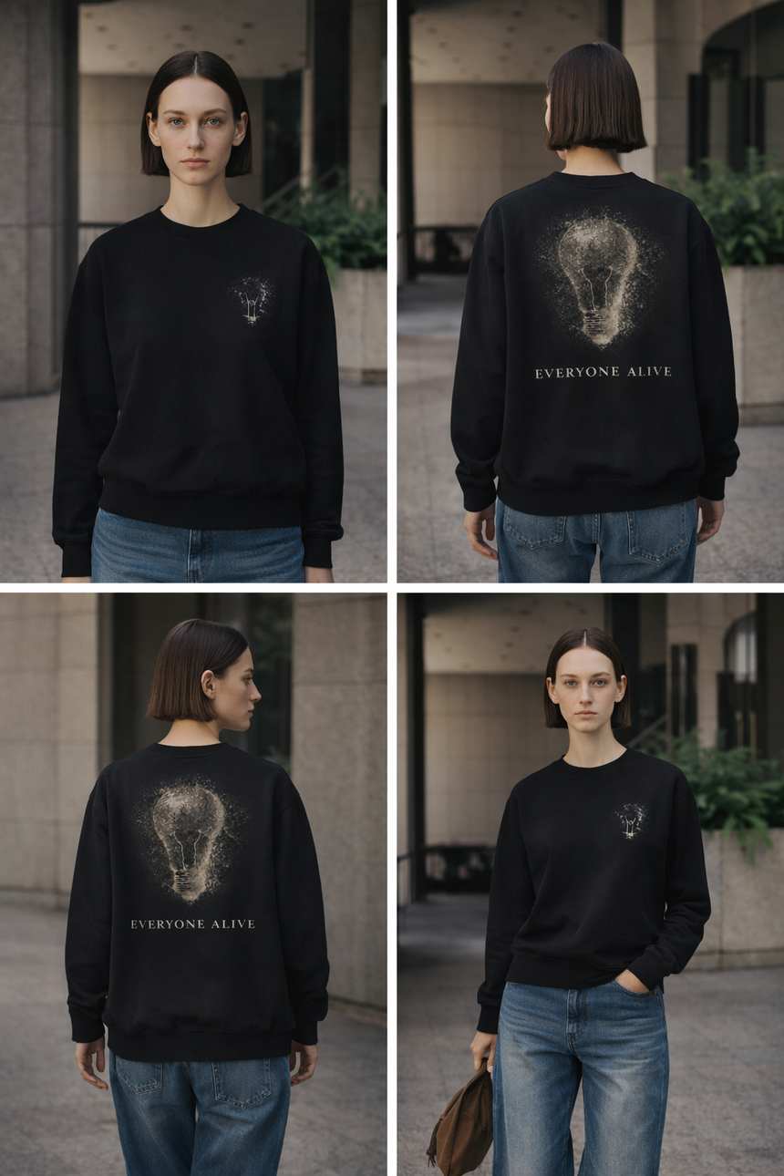 De La Forme Everyone Alive Distressed Graphic Sweatshirt