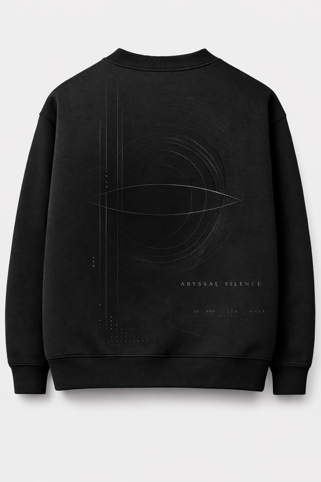 DE LA FORME Abyssal Silence Minimalist Graphic Sweatshirt