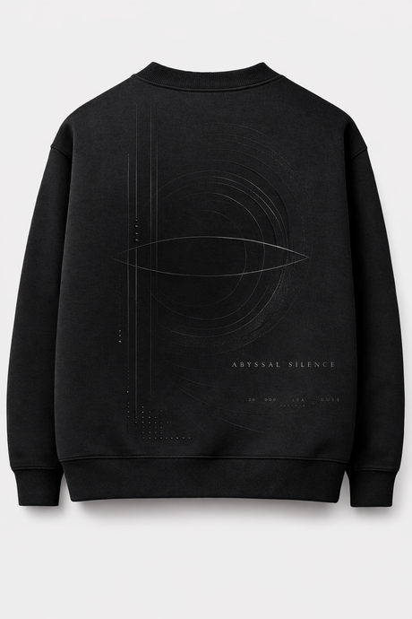 DE LA FORME Abyssal Silence Minimalist Graphic Sweatshirt