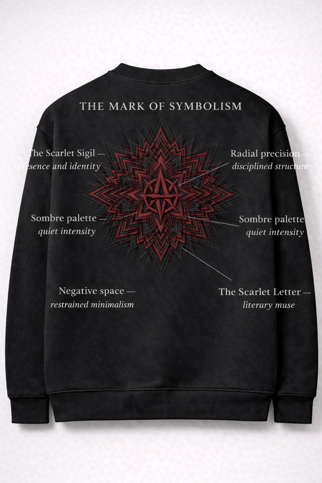 DE LA FORME Scarlet Mark Sweatshirt – Black