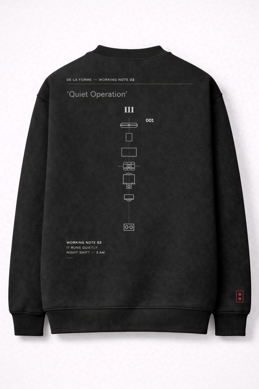 De La Forme WORKING NOTE 03 Quiet Operation Hoodie