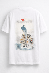 Dokdo Guardian — Minhwa Hawk Archive Oversized T-Shirt