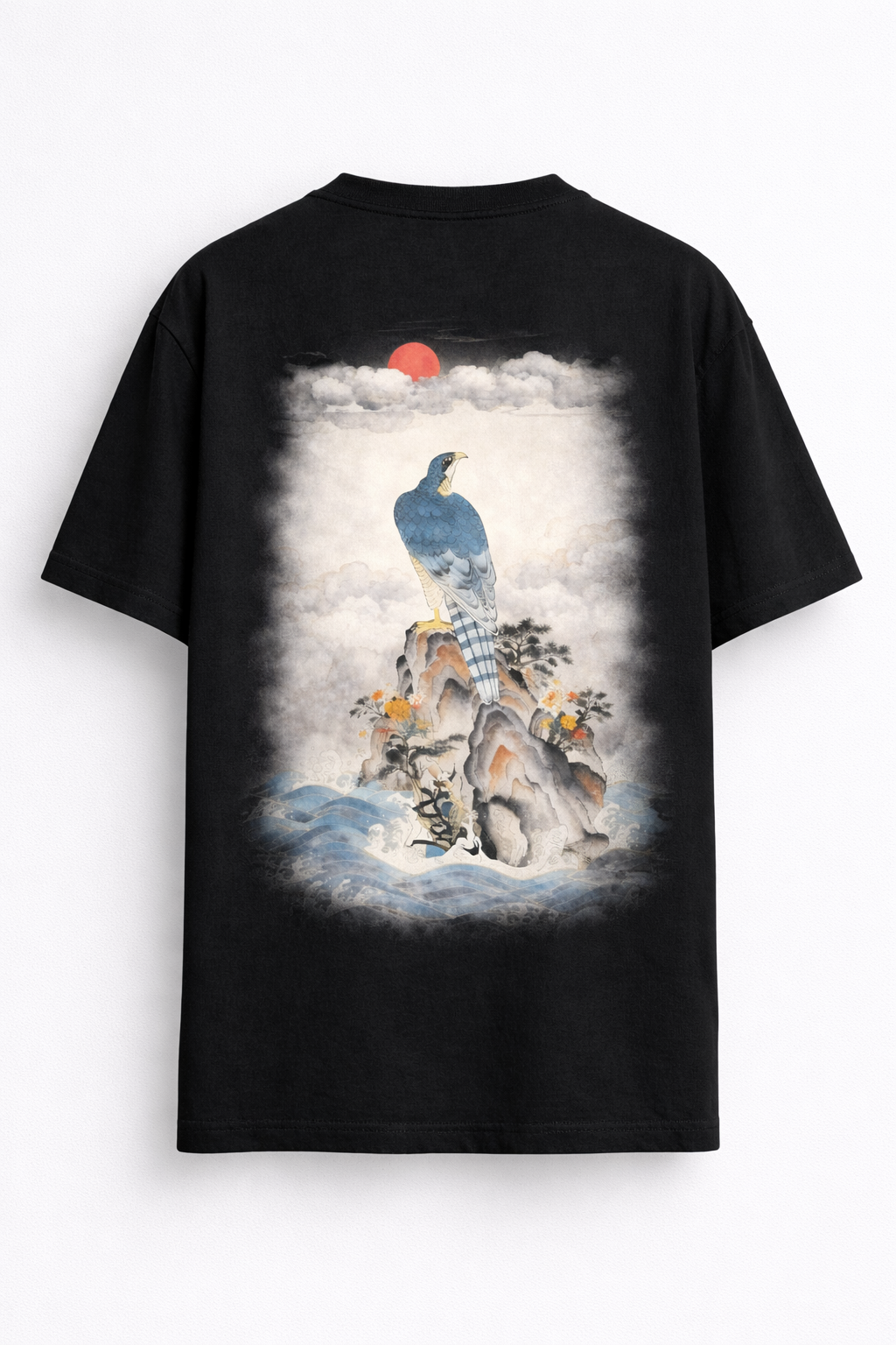 Dokdo Guardian — Minhwa Hawk Archive Oversized T-Shirt
