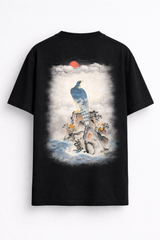 Dokdo Guardian — Minhwa Hawk Archive Oversized T-Shirt