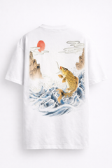 Carp Ascent Patch T-Shirt — East Asian Archive Graphic