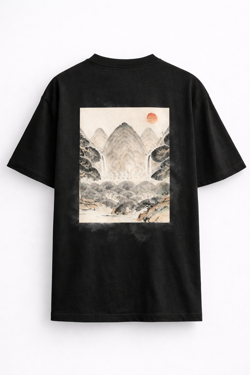 De La Forme Ilwol Obongdo Korean Landscape Graphic T-Shirt – Archive Artwear Edition