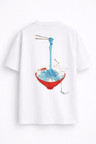 Surreal Minhwa Noodle Wave Graphic T-Shirt — Ocean Bowl Edition