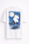 Moonlit Cranes — Eastern Archive Graphic Oversized T-Shirt