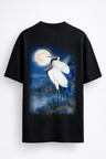 Moonlit Cranes — Eastern Archive Graphic Oversized T-Shirt