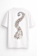 De La Forme Bottle Cap Octopus — Vintage Ocean Graphic Oversized T-Shirt