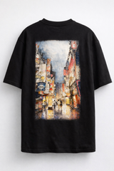 Seoul Neon Archive — Night Street Study Oversized T-Shirt
