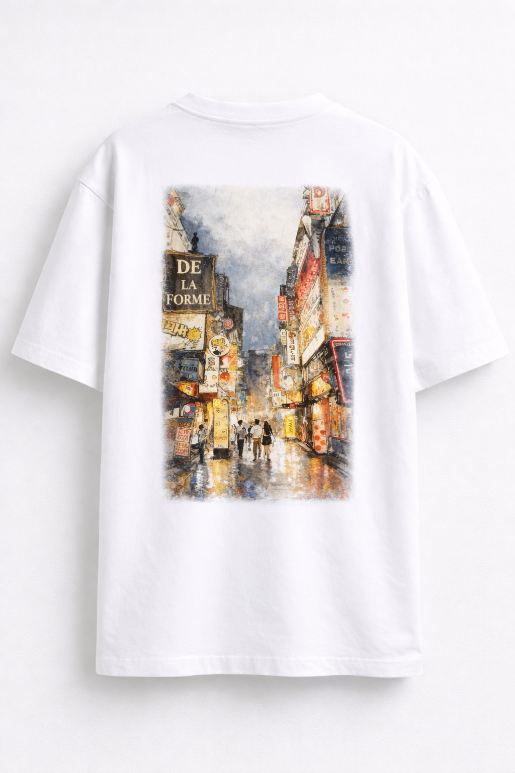 De La Forme Seoul Neon Archive — Night Street Study Oversized T-Shirt