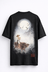 Moonlit Voyage — Quiet Sea Archive Oversized T-Shirt