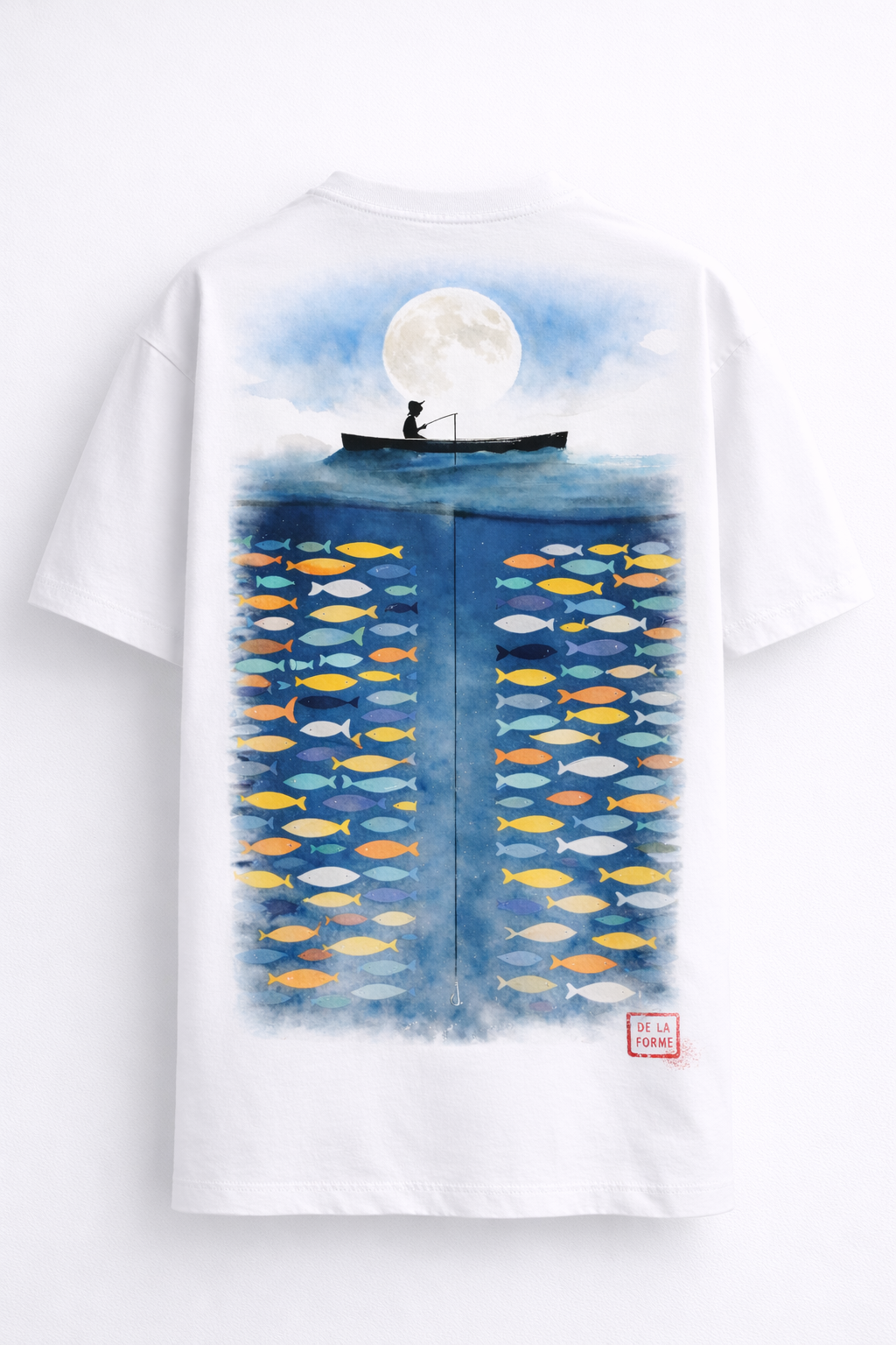De La Forme Silent Catch — Moonlit Depth Oversized T-Shirt