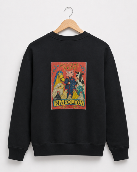 De La Forme Animal Farm “Napoleon” Star Embroidered Oversized Sweatshirt