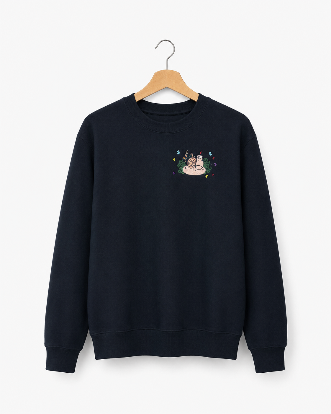 DLF Cloud Money Mascot Embroidered Crewneck Sweatshirt