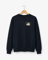 DLF Cloud Money Mascot Embroidered Crewneck Sweatshirt