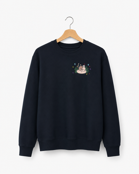DLF Cloud Money Mascot Embroidered Crewneck Sweatshirt