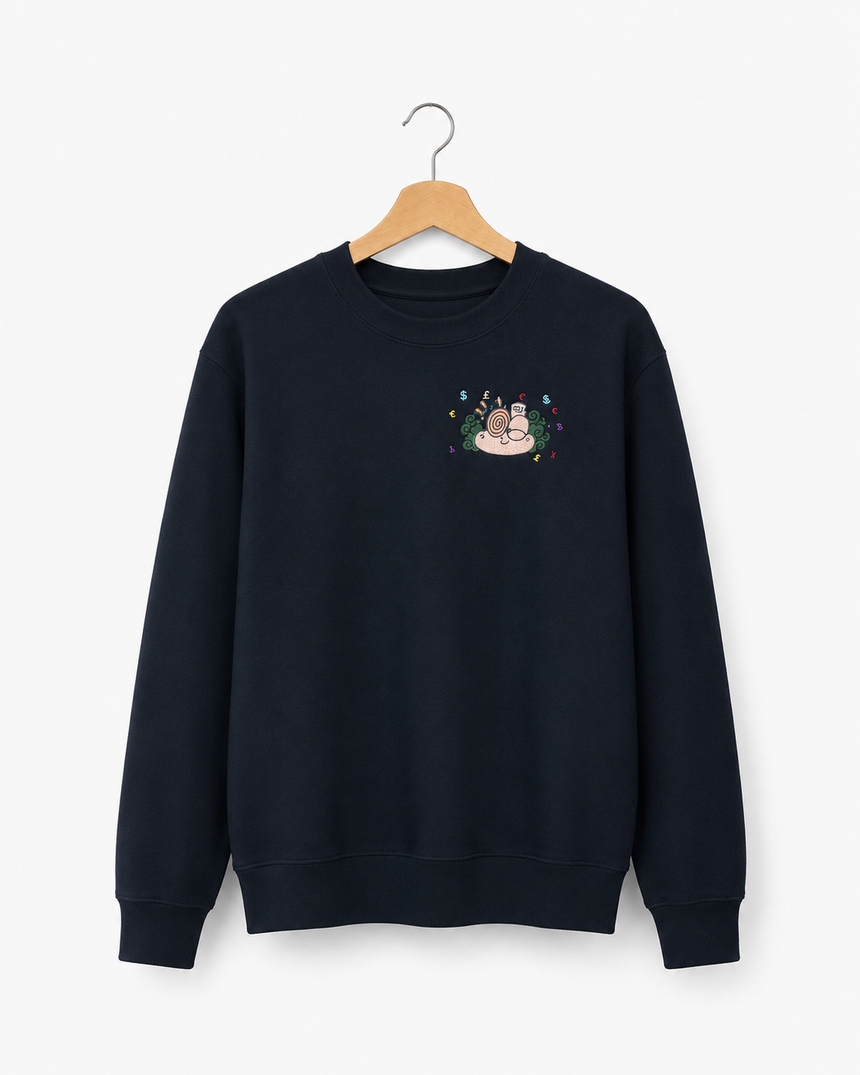 De La Forme DLF Cloud Money Mascot Embroidered Crewneck Sweatshirt