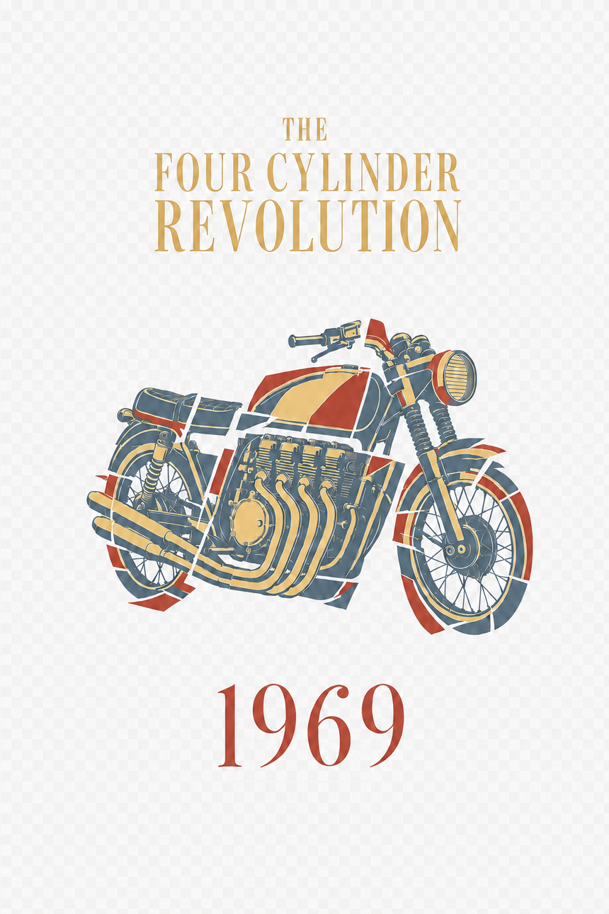 De La Forme Four Cylinder Revolution Embroidered Crewneck
