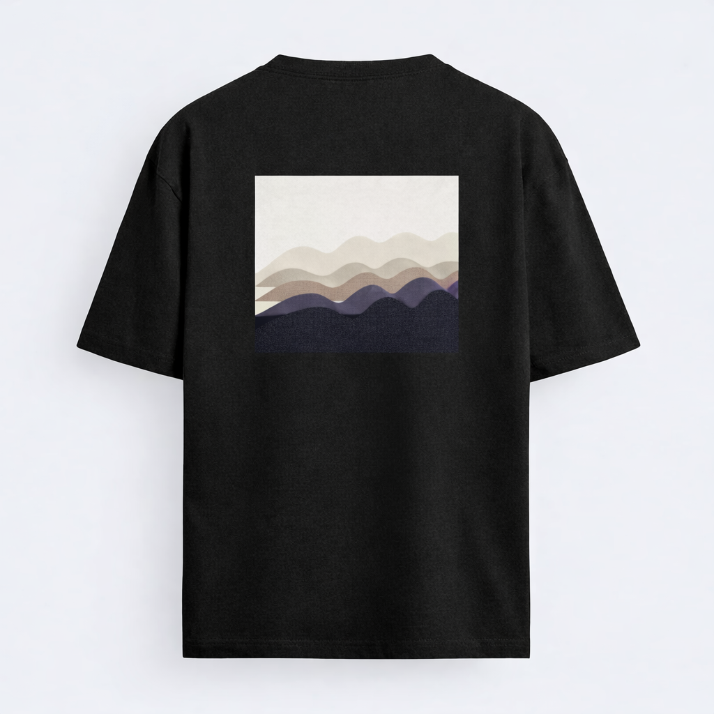 DE LA FORME Topographic Archive Tee — Layered Mountain Study