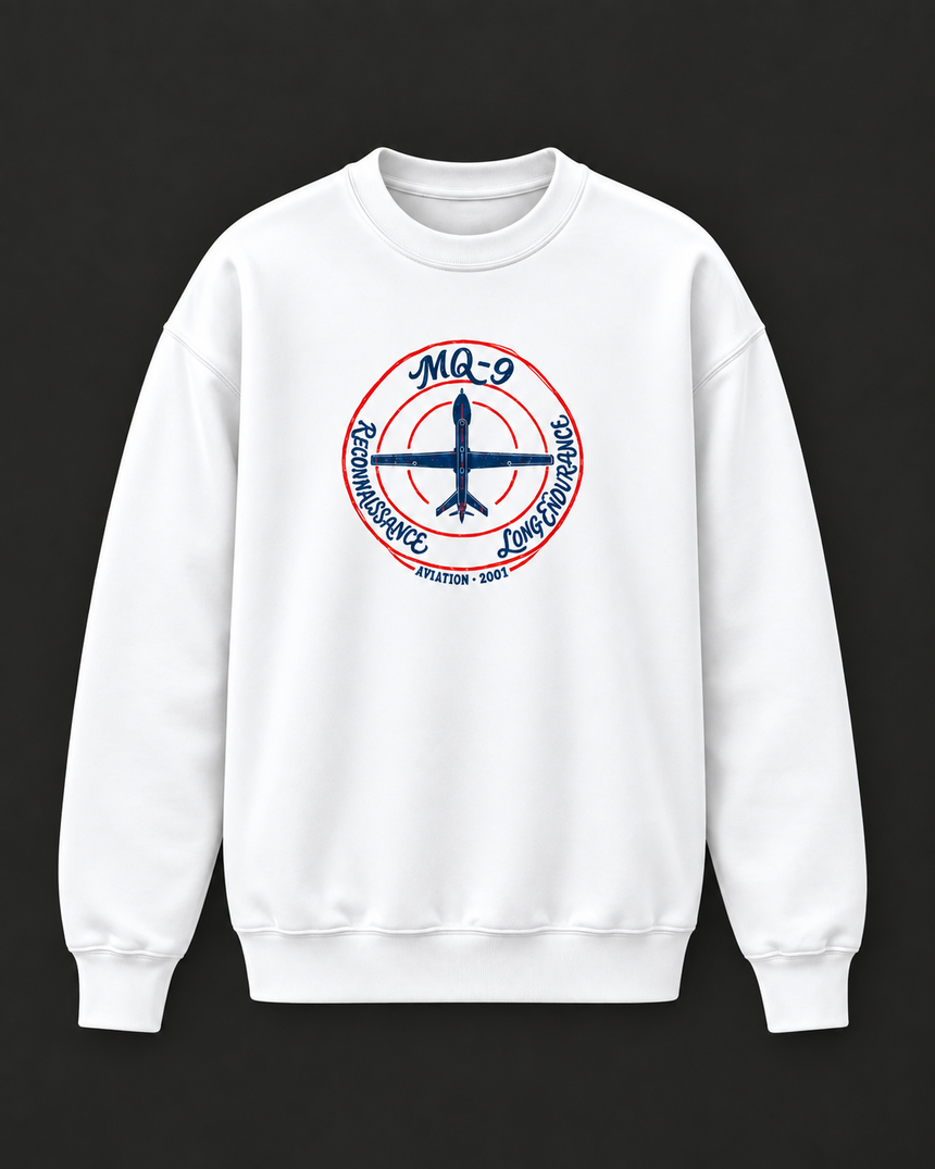 De La Forme MQ-9 Reaper Embroidered & Graphic Crewneck
