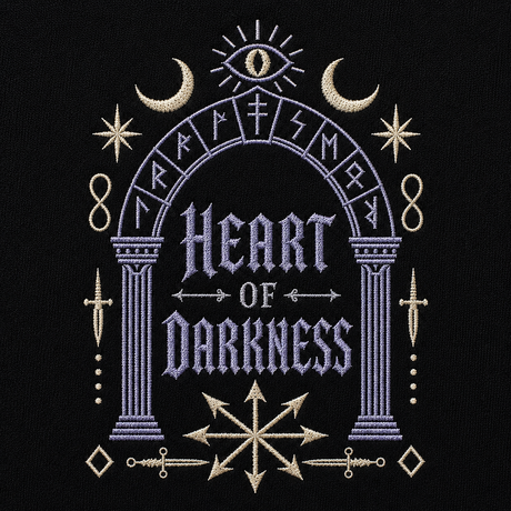 De La Forme Heart of Darkness Literary Gothic Embroidered Hoodie