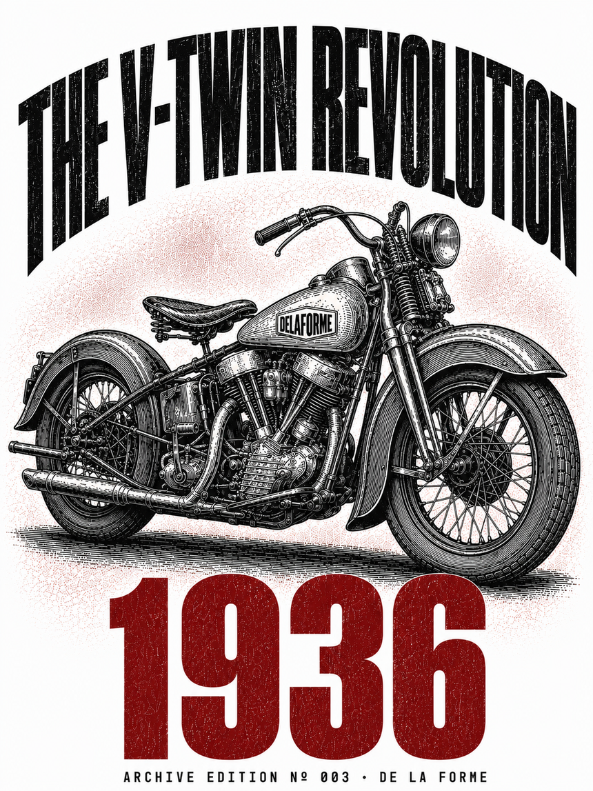 De La Forme V-Twin Revolution Graphic Tee