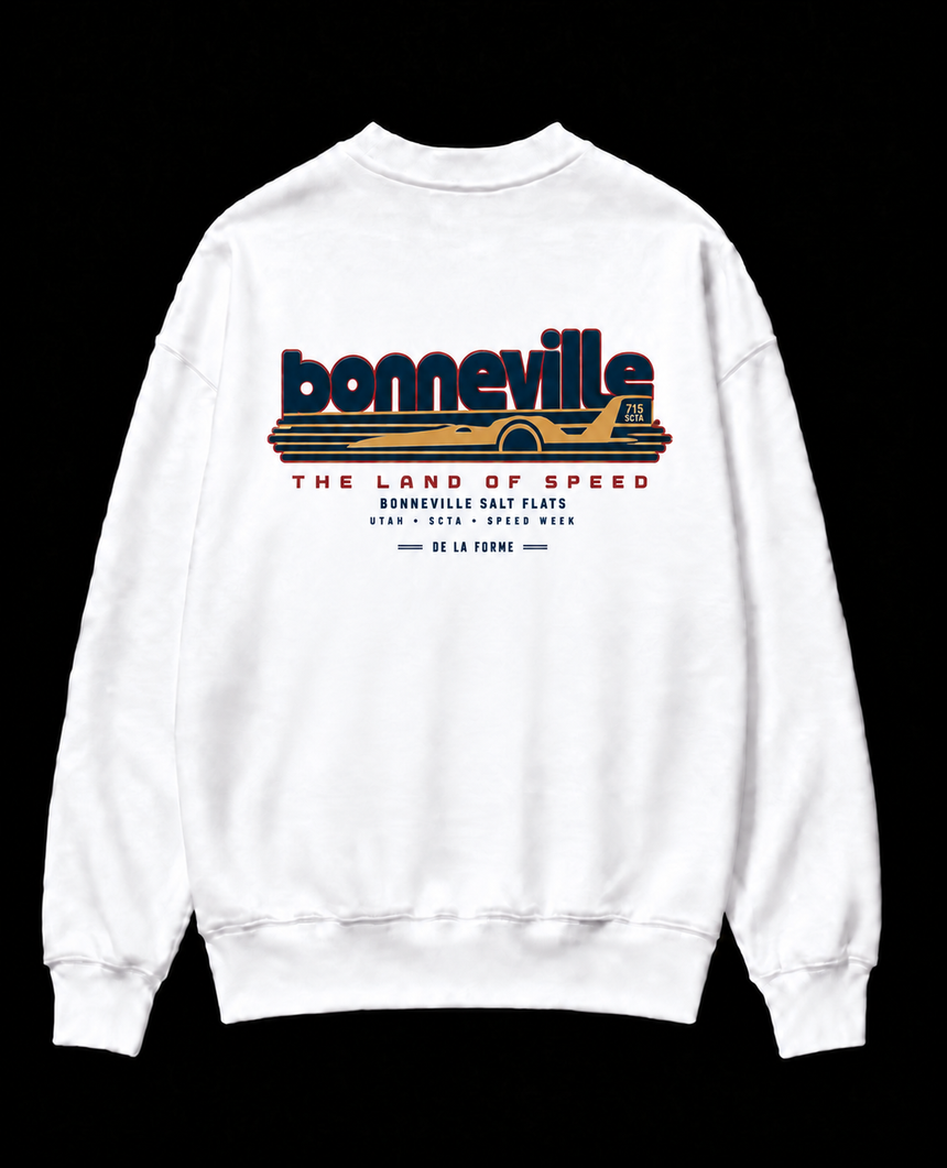De La Forme Bonneville Land of Speed Embroidered & Graphic Tee