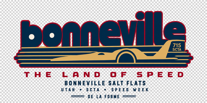 De La Forme Bonneville Land of Speed Embroidered & Graphic Tee