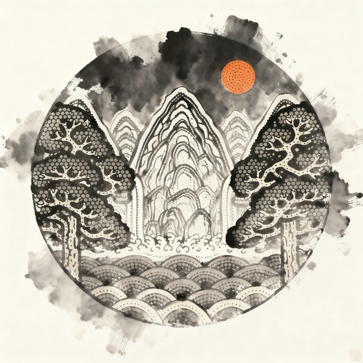 Ilwol Obongdo Korean Landscape Graphic T-Shirt – Archive Artwear Edition
