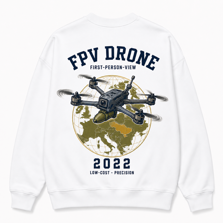 De La Forme FPV Drone Embroidered & Graphic Crewneck