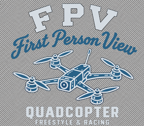 De La Forme FPV Drone Embroidered & Graphic Crewneck