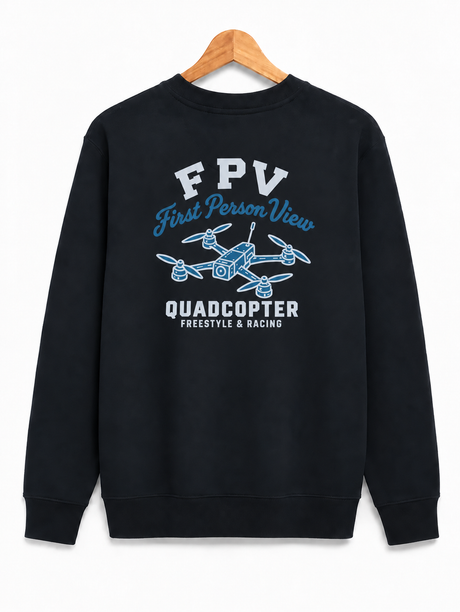 De La Forme FPV Drone Embroidered & Graphic Crewneck