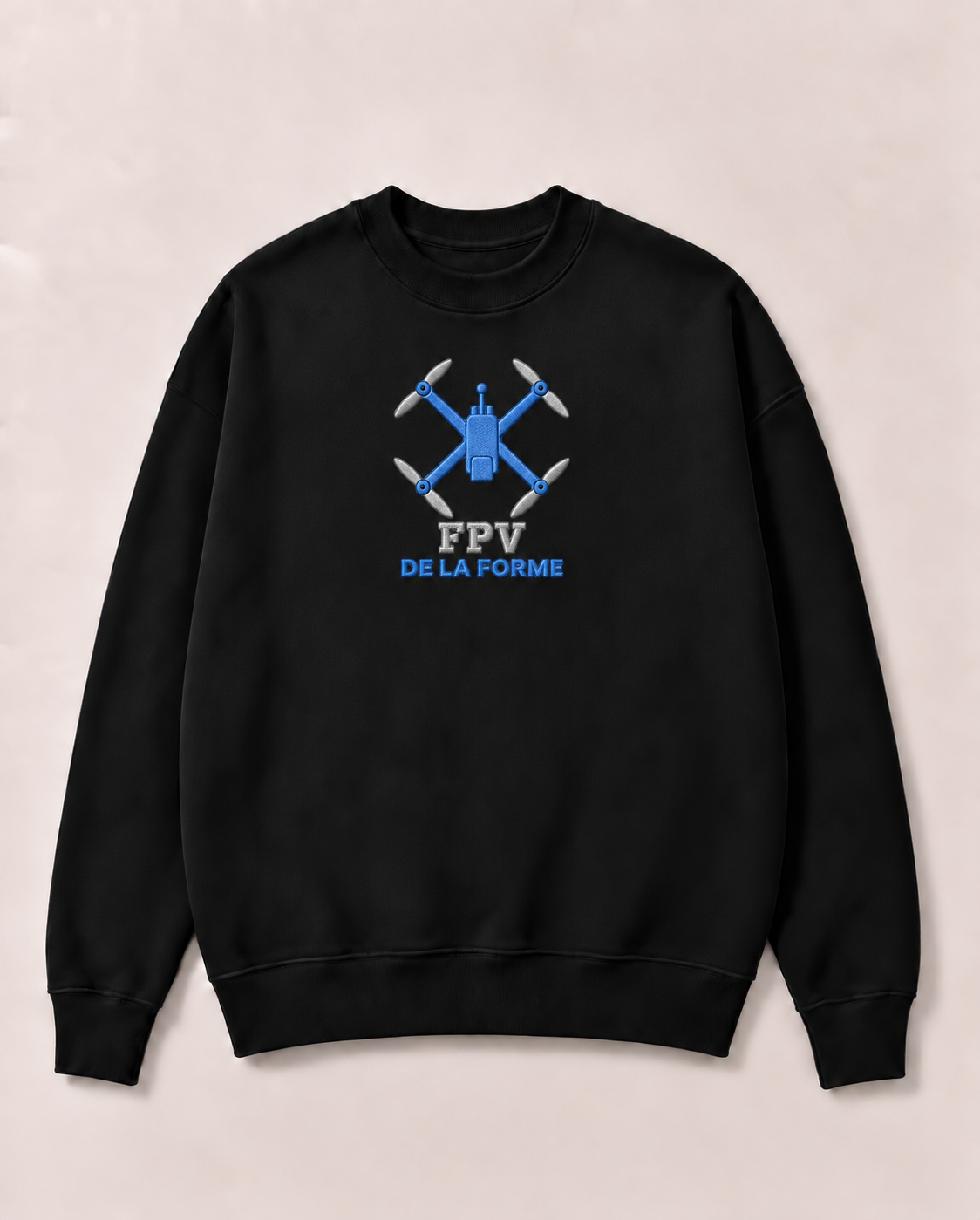 De La Forme FPV Drone Embroidered & Graphic Crewneck