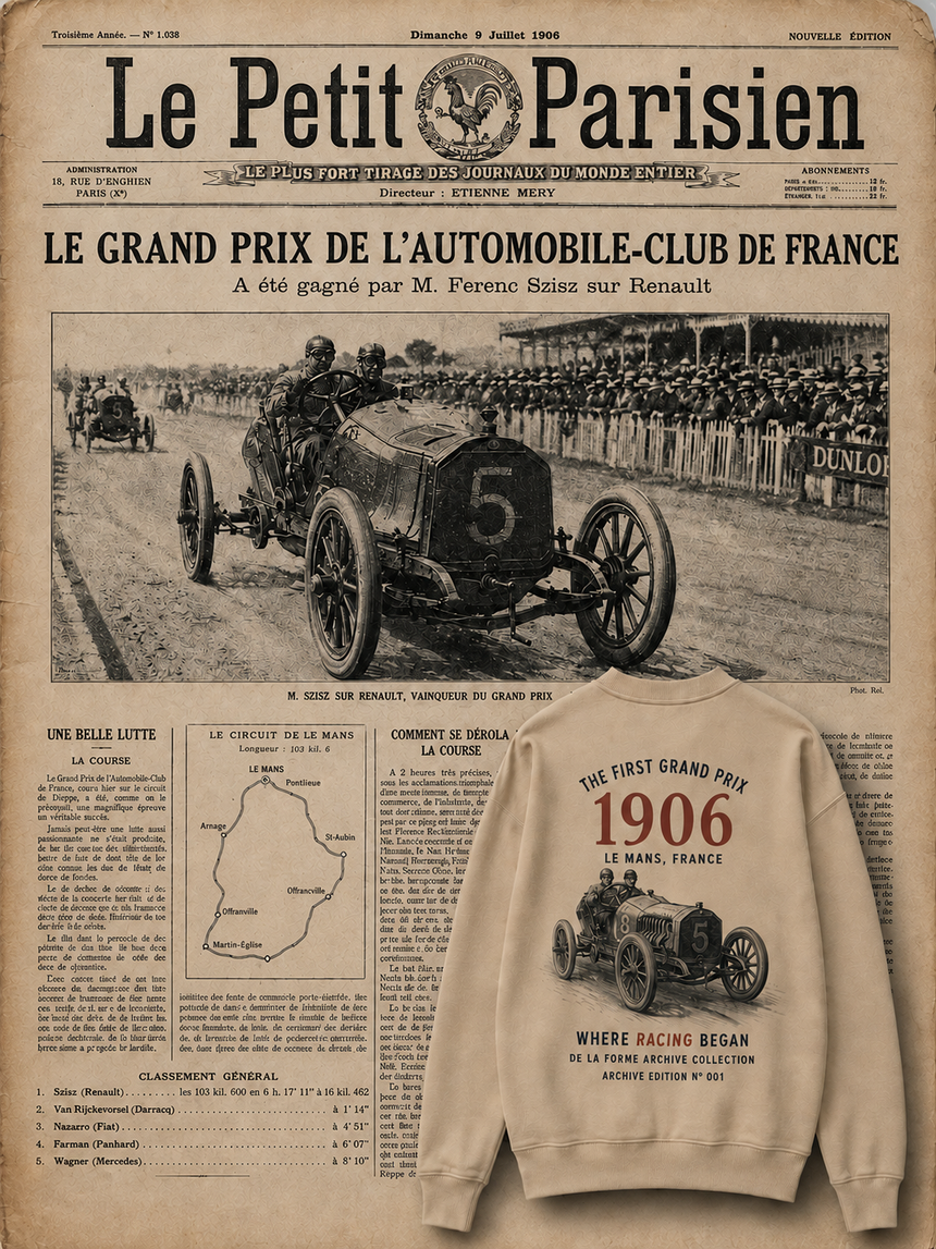 De La Forme Grand Prix Where Racing Began Crewneck